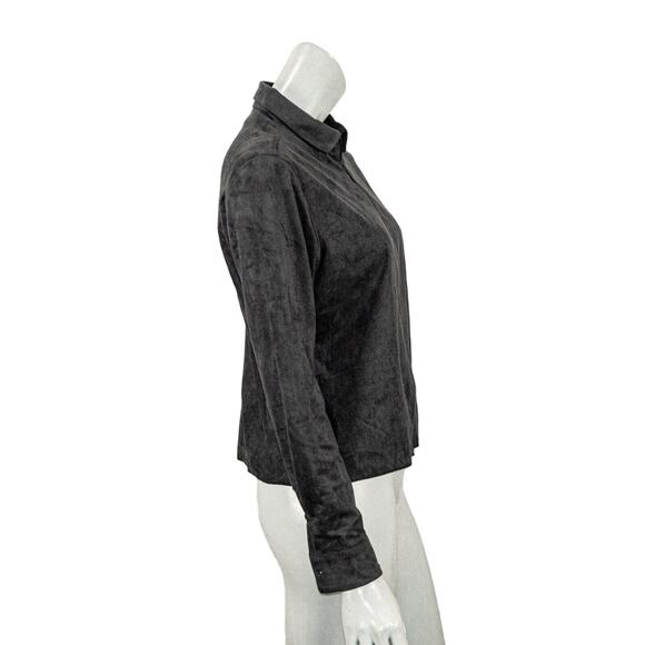 Carine Roitfeld x Uniqlo Women's Faux Suede Jacket in Black Size Large - Picture 4 of 7